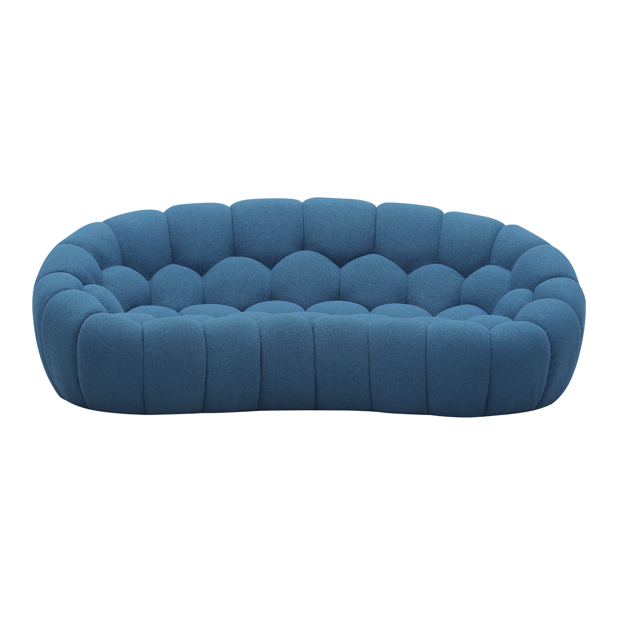 Object 2126C 2 Piece Living Room Set in Sapphire Blue Boucle