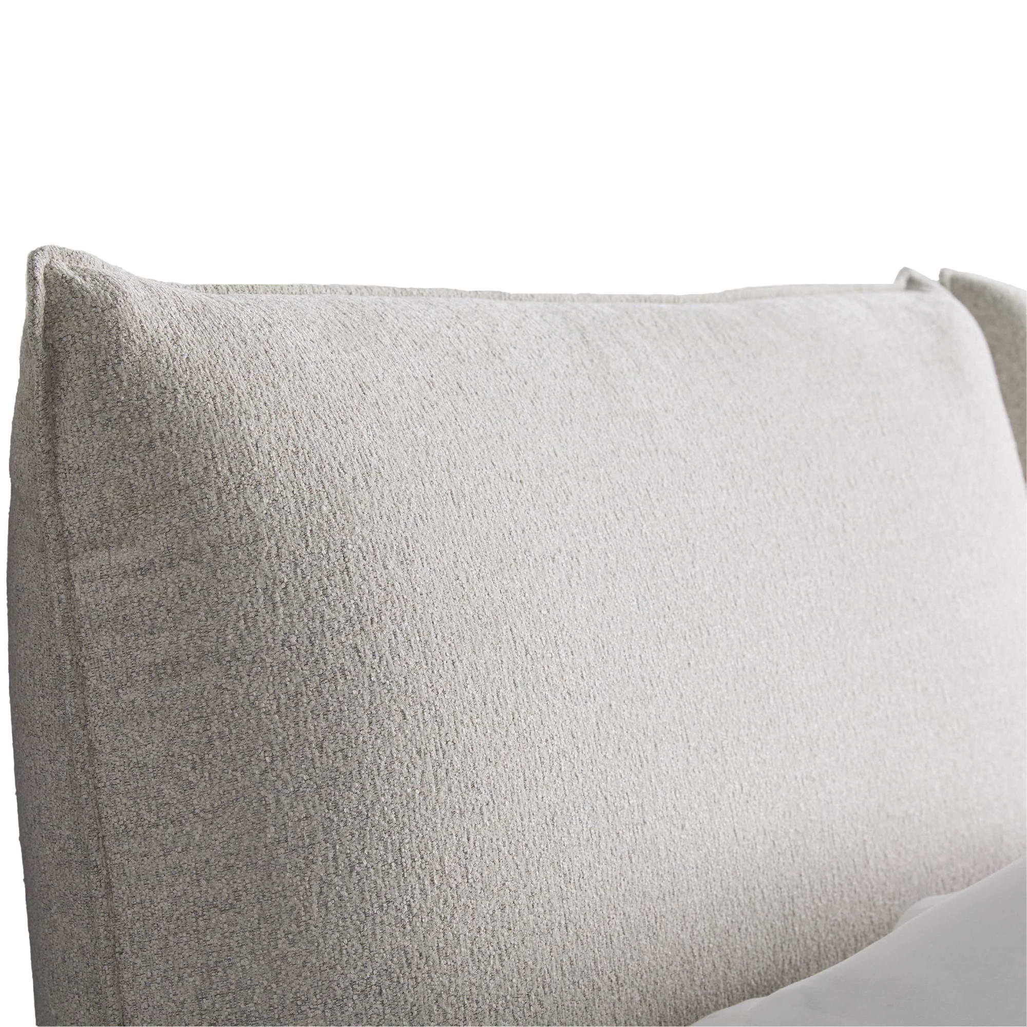 Object A161 Upholstered Bed Frame in Ivory White Boucle