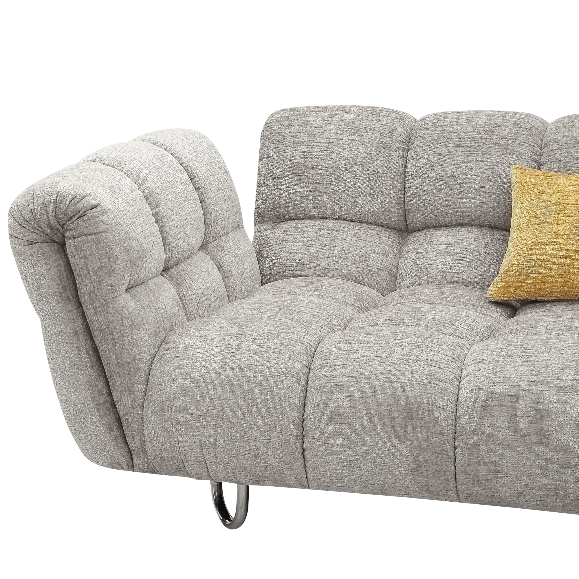 Object 23106 L-Shaped Right-Hand Facing Sofa in Gray Boucle