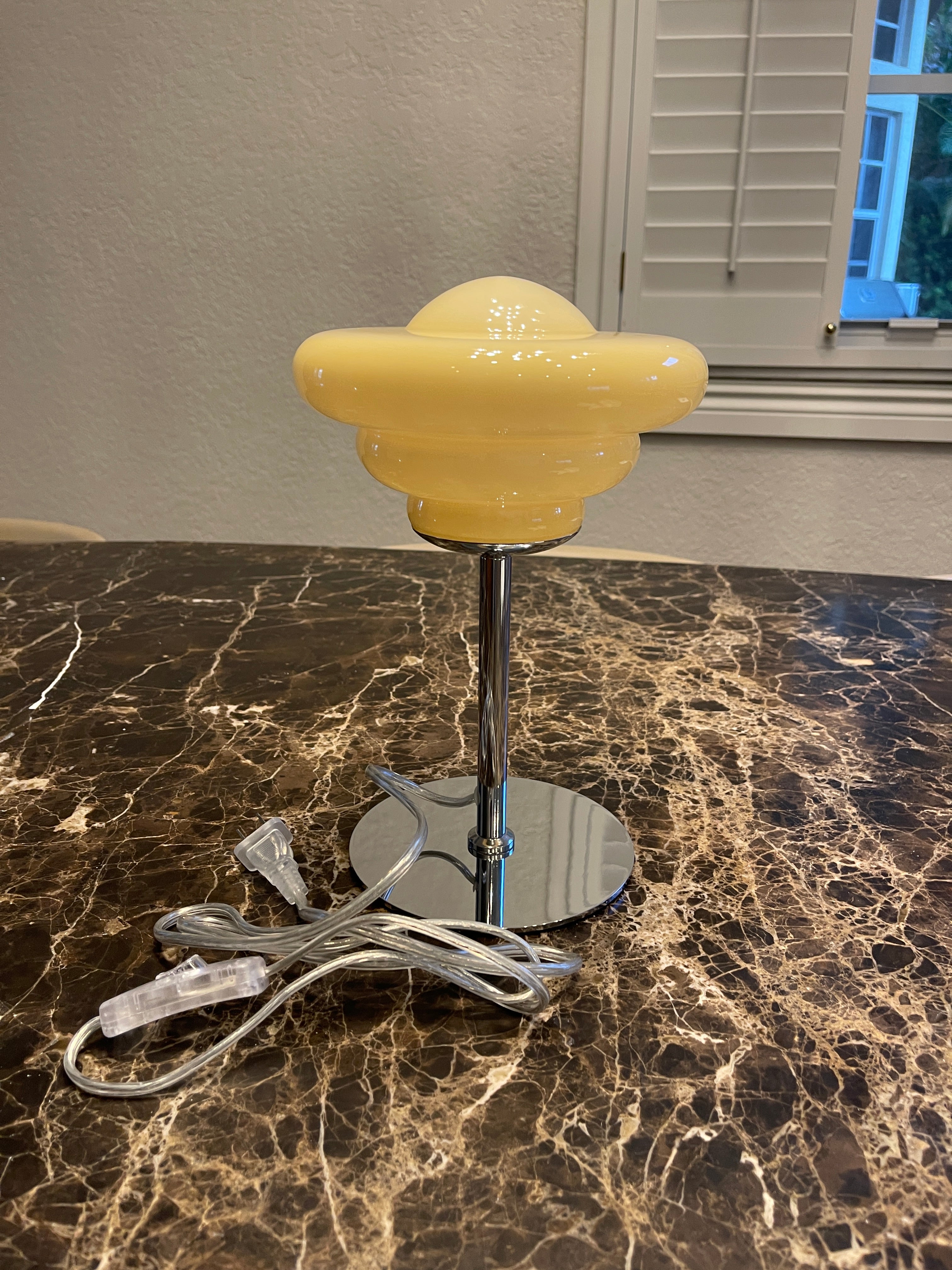 Object 985 Retro inspired MCM mushroom ufo table lamp