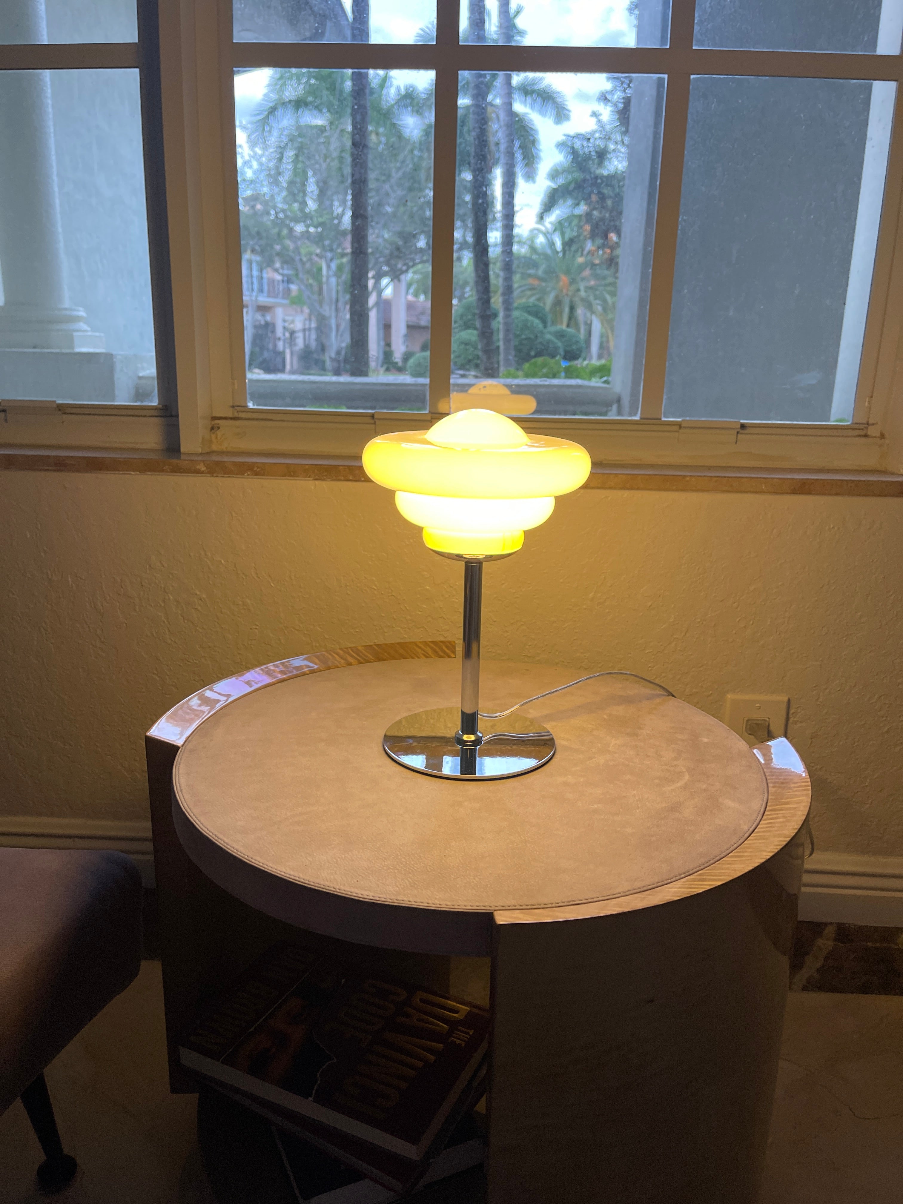 Object 985 Retro inspired MCM mushroom ufo table lamp