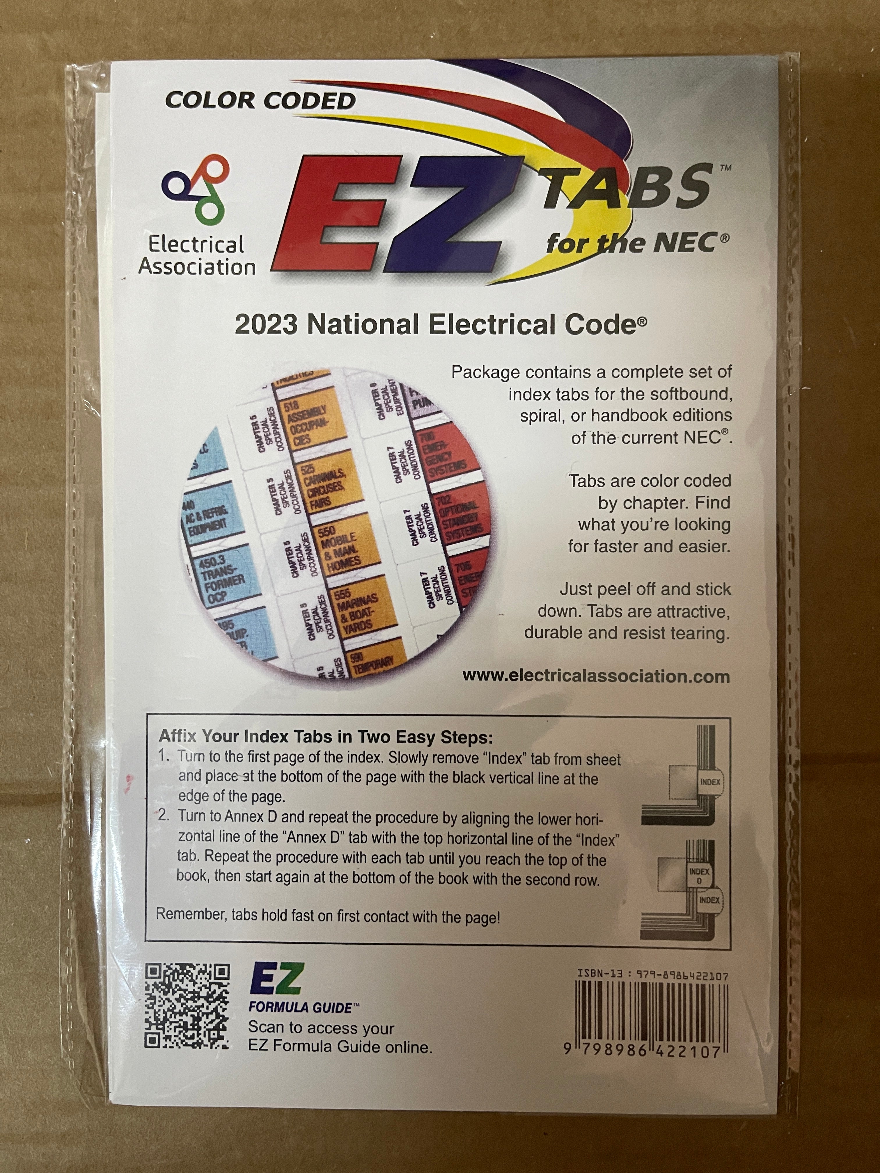 NFPA 70 National Electrical Code (NEC) Index Tabs 2023 Edition ONLY TABS NO BOOK