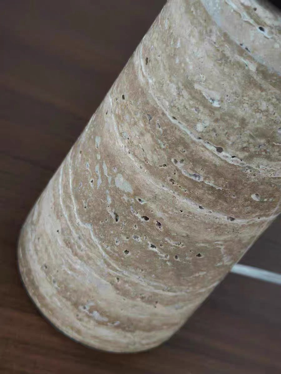 Object 904 Travertine Stone Mushroom Lamp