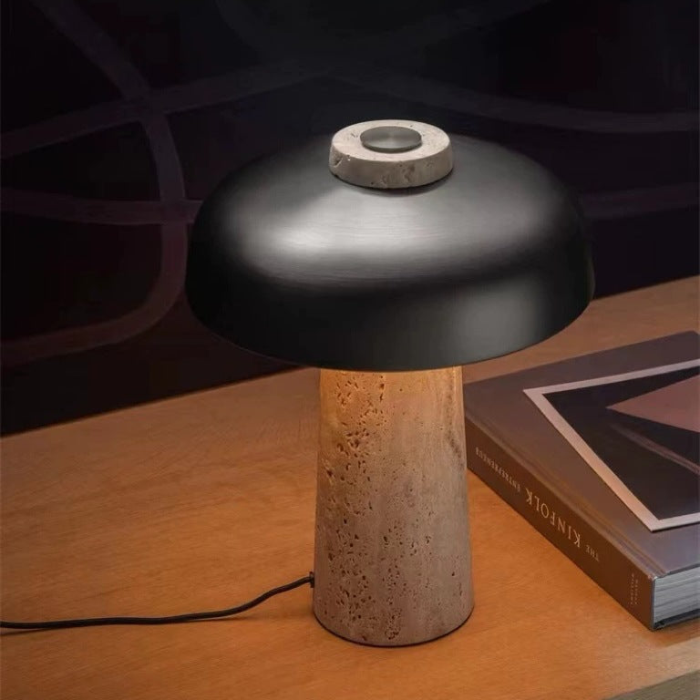 Object 904 Travertine Stone Mushroom Lamp