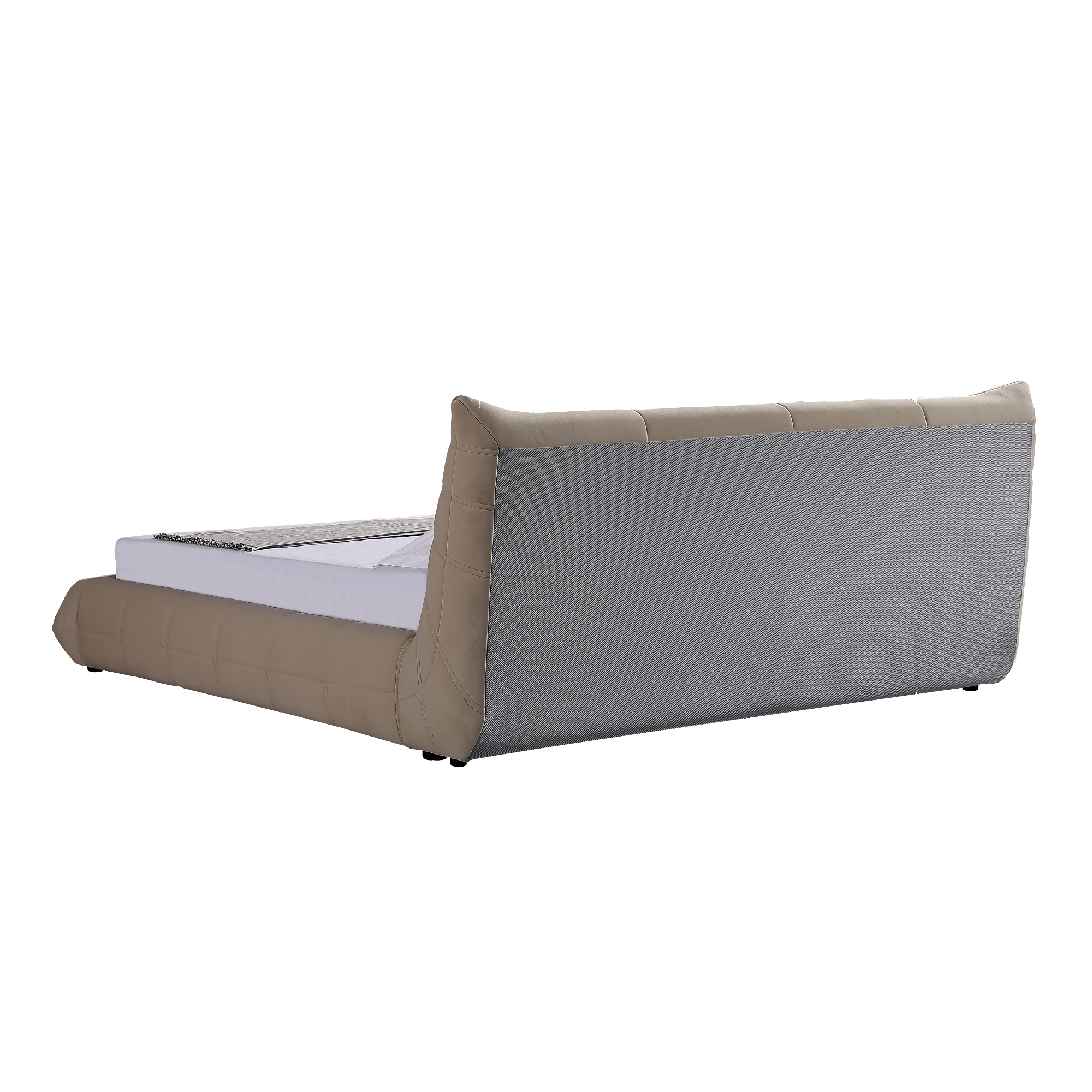 Object A145 Upholstered Bed Frame in Powder Beige Velvet