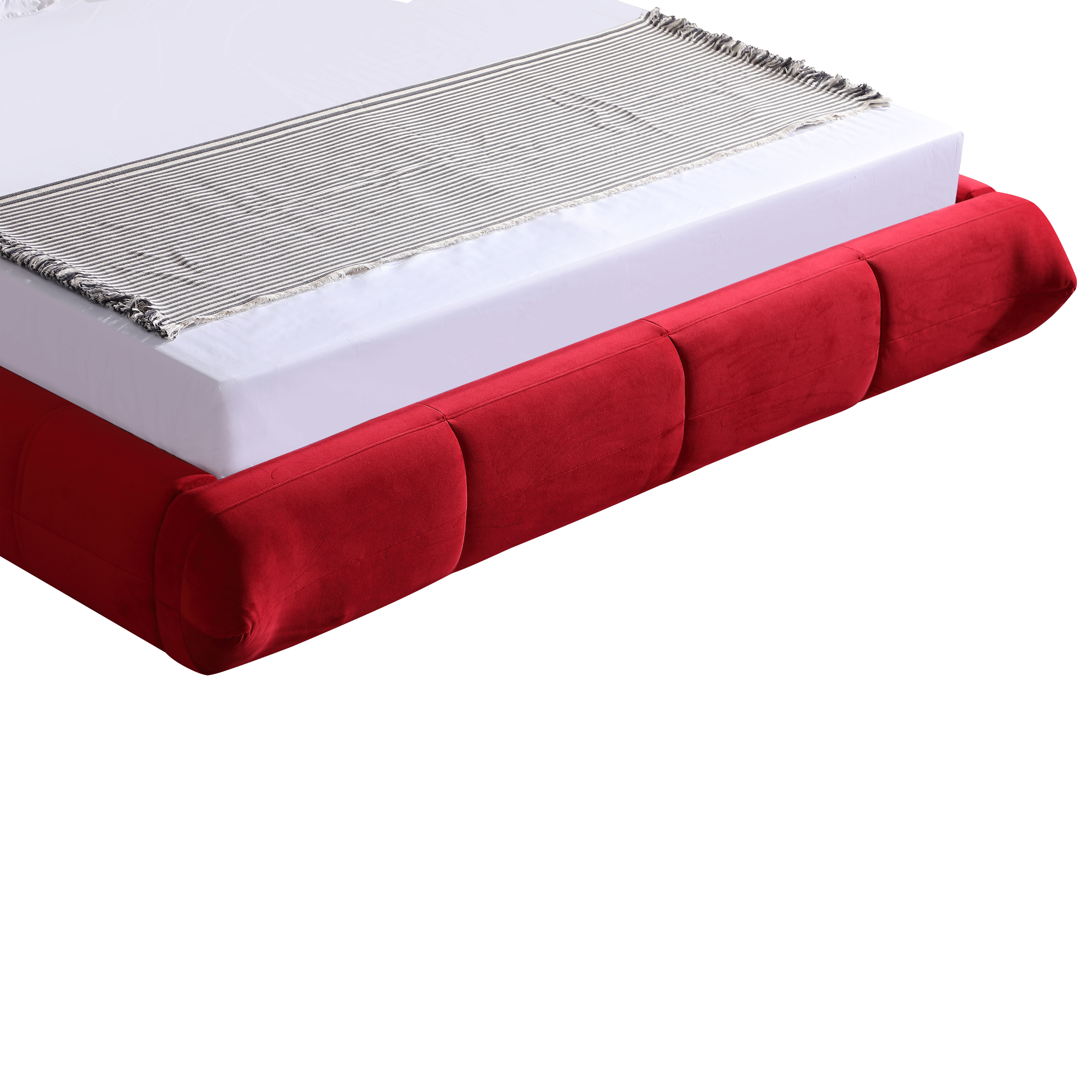 Object A145 Upholstered Bed Frame in Corsa Red Velvet