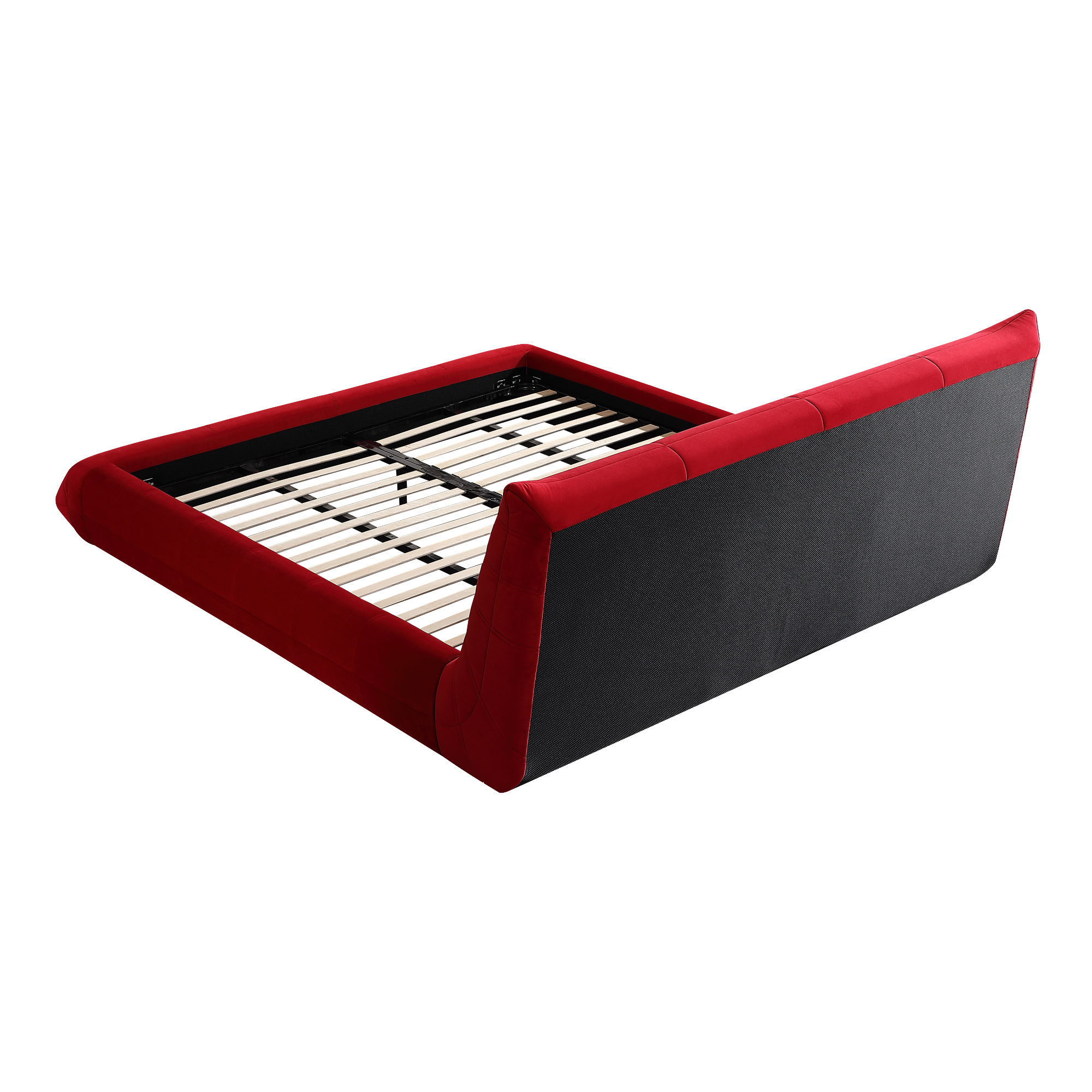 Object A145 Upholstered Bed Frame in Corsa Red Velvet