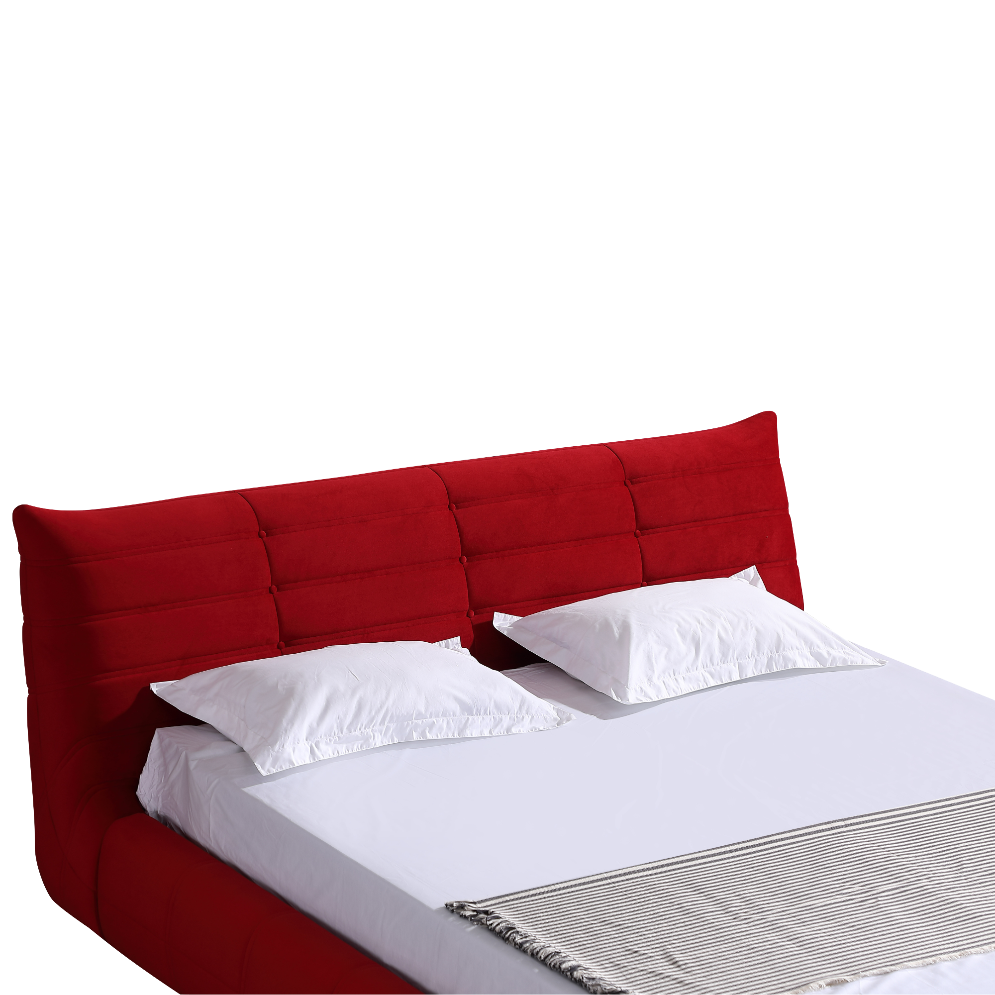 Object A145 Upholstered Bed Frame in Corsa Red Velvet