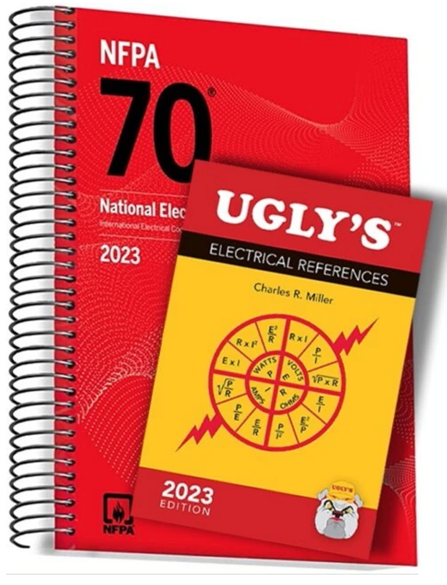 NFPA 70, National Electrical Code, 2023 Edition, Spiralbound With Index Tab + Ugly’s Electrical References, 2023 Edition Spiral-bound