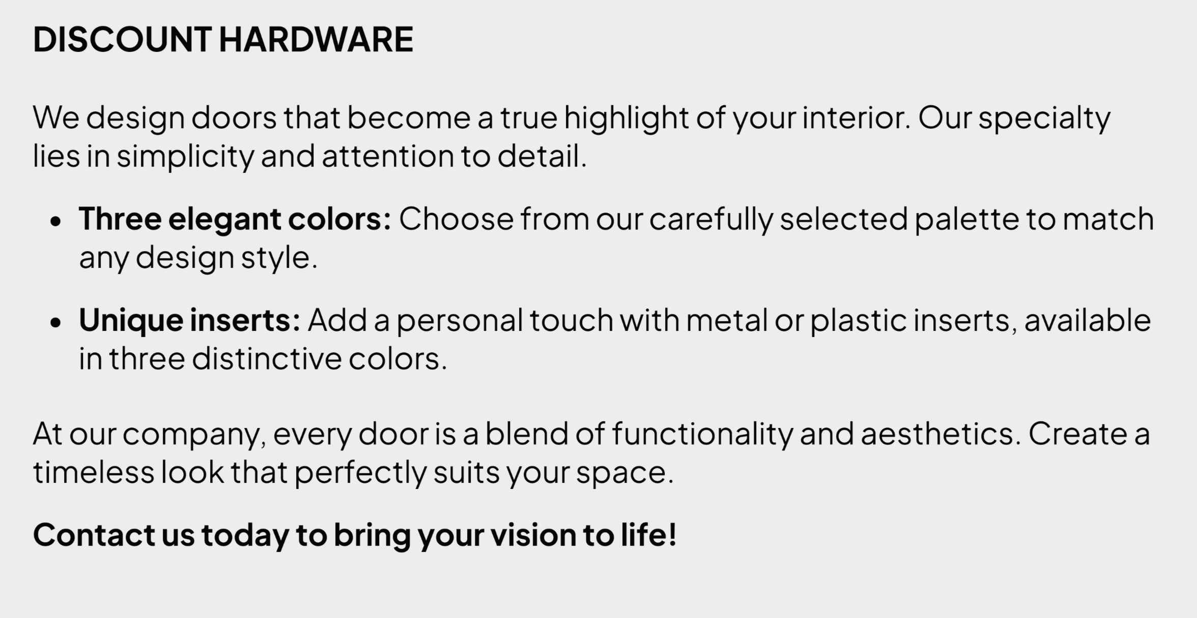 DOORS Custom size Solid Core