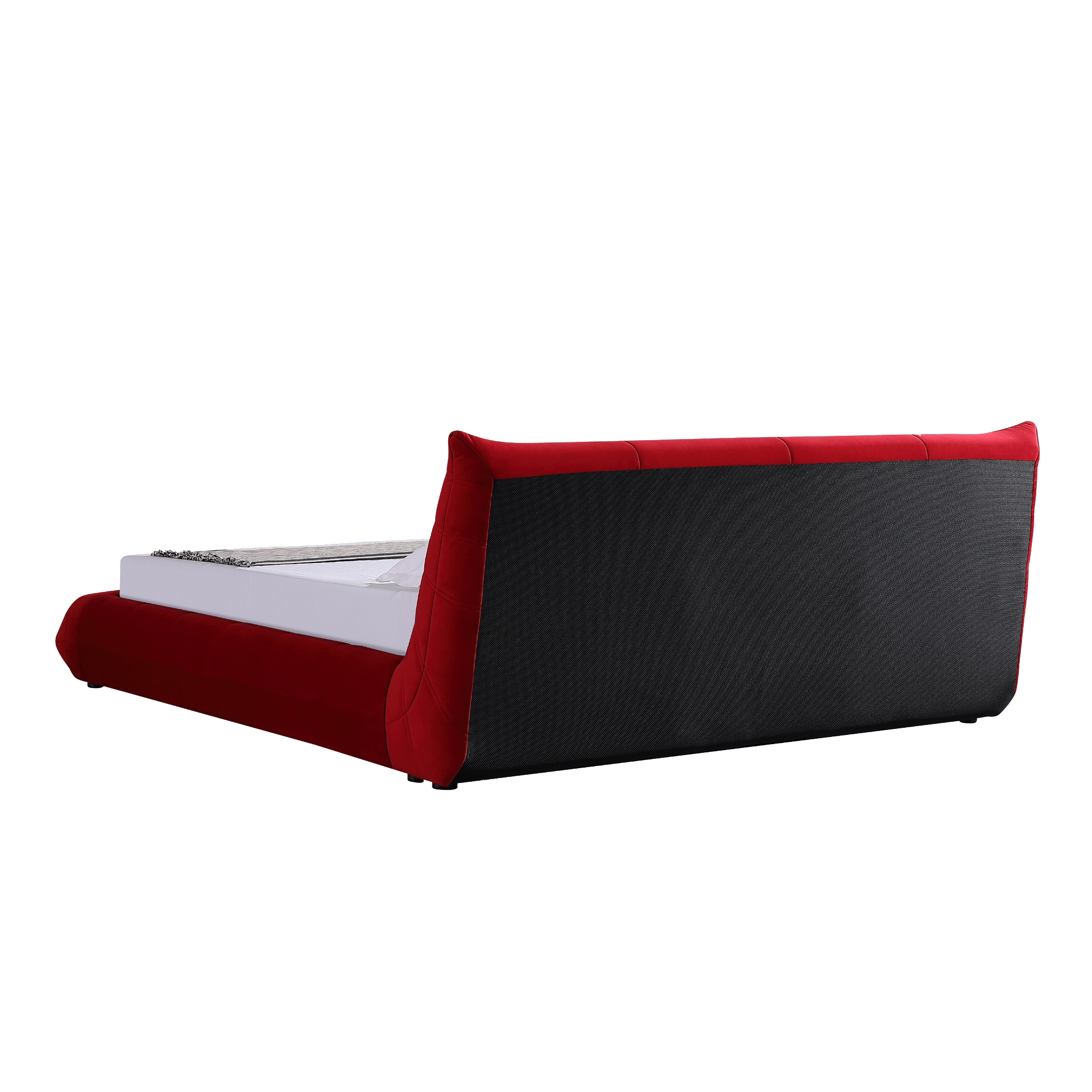 Object A145 Upholstered Bed Frame in Corsa Red Velvet