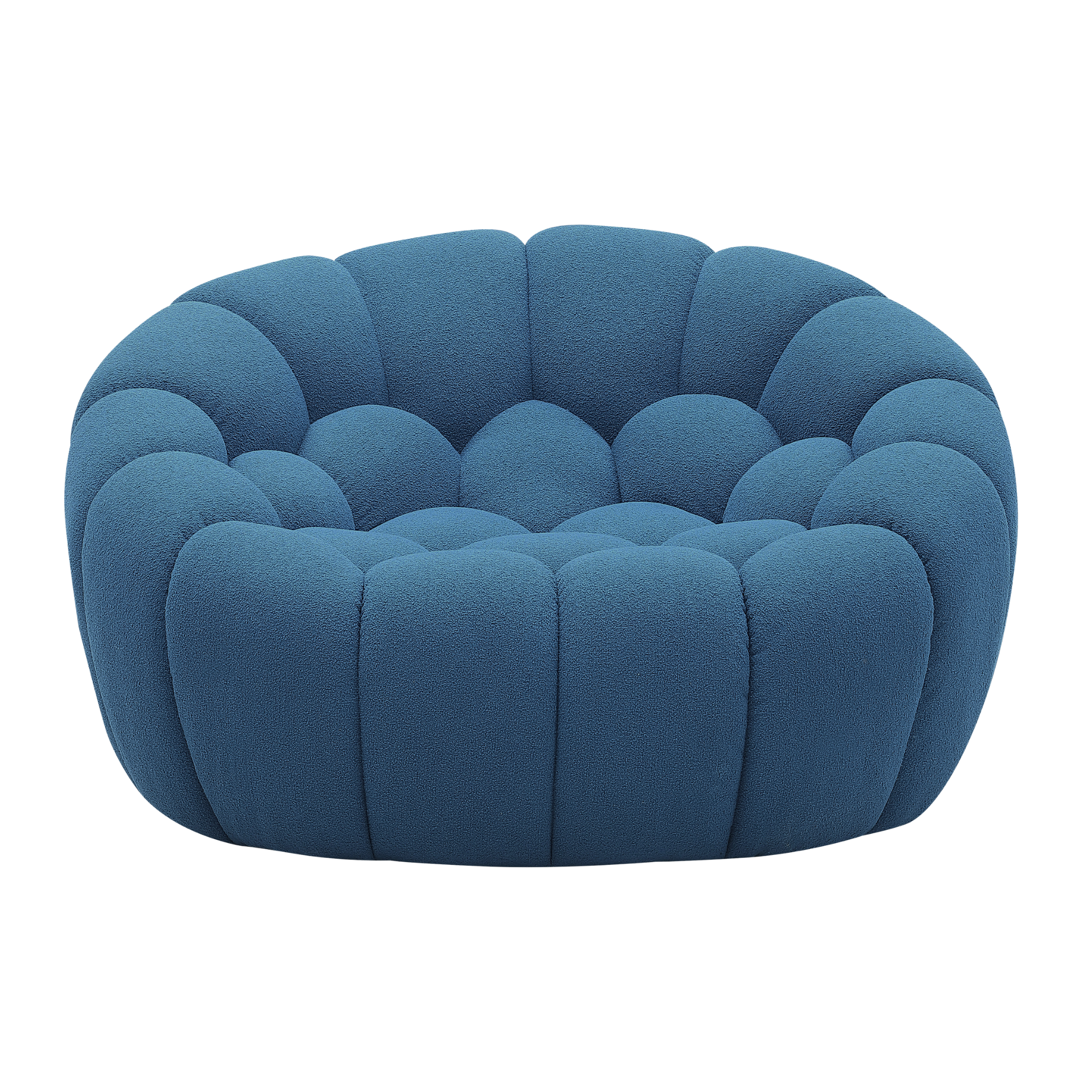 Object 2126C Armchair in Sapphire Blue Boucle