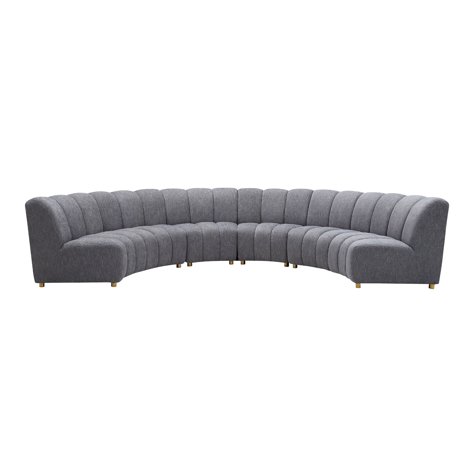 Object 2301 Semi-Circle Sofa in Gray Velvet