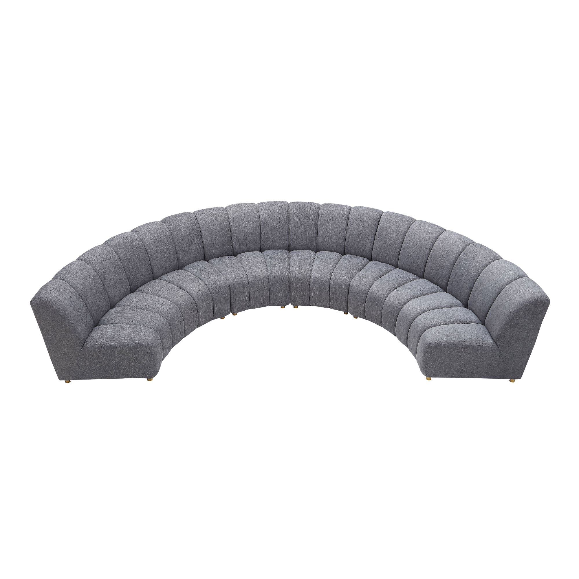 Object 2301 Semi-Circle Sofa in Gray Velvet