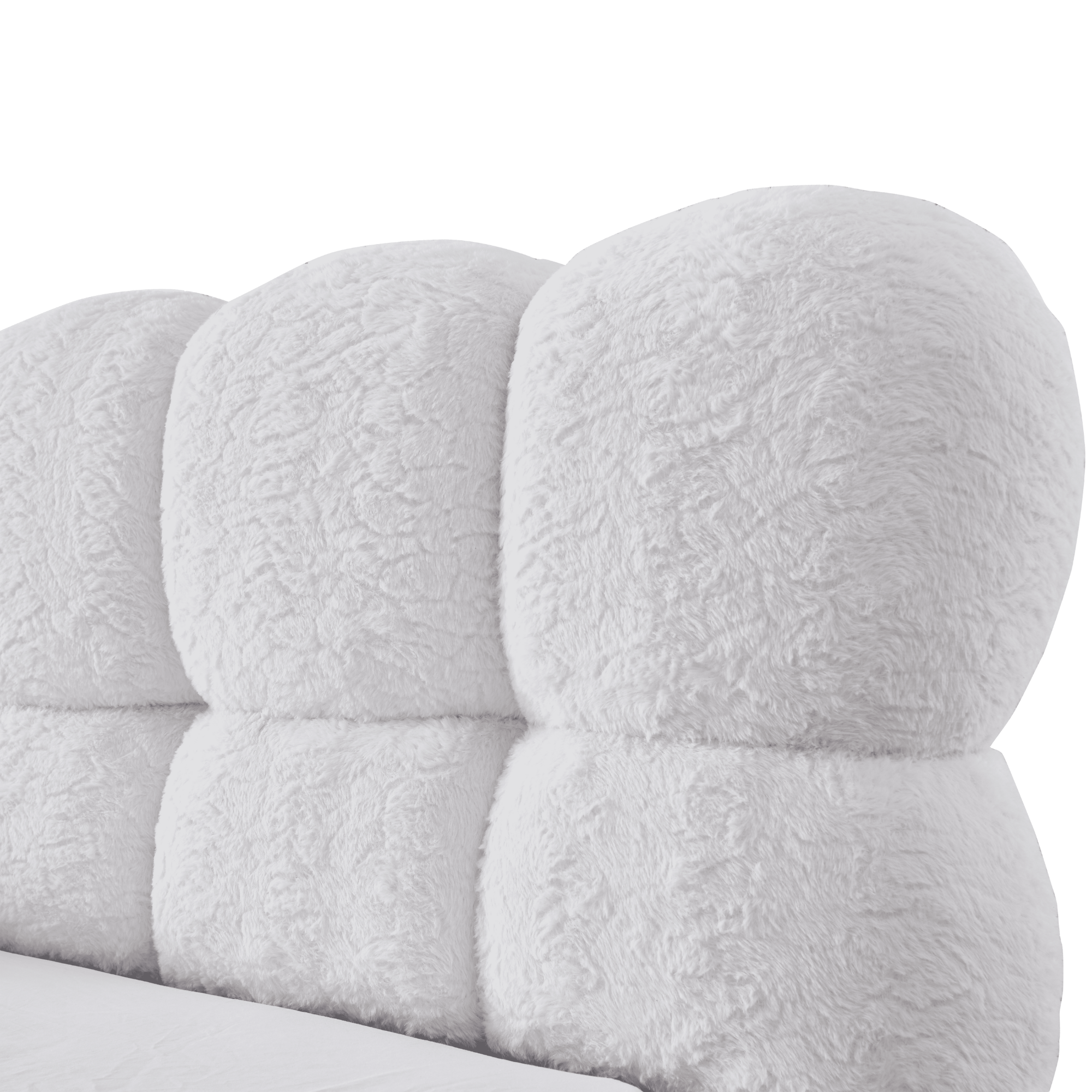 Object A195 Cloud Bed Frame in Ivory White Boucle