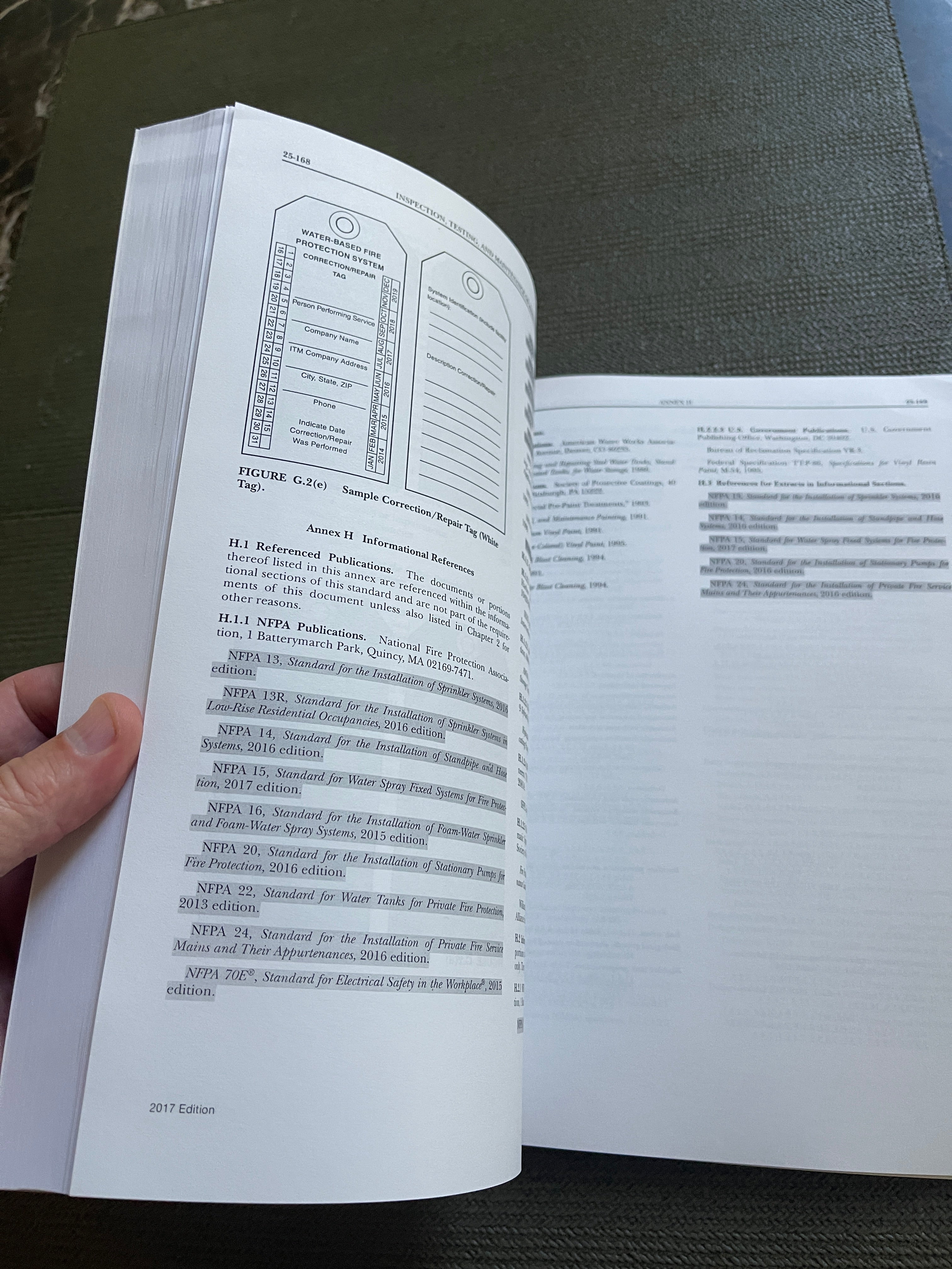NFPA 25: Standard for the Inspection, Testing, and Maintenance of Water-Based Fire Protection Systems, 2017 Edition