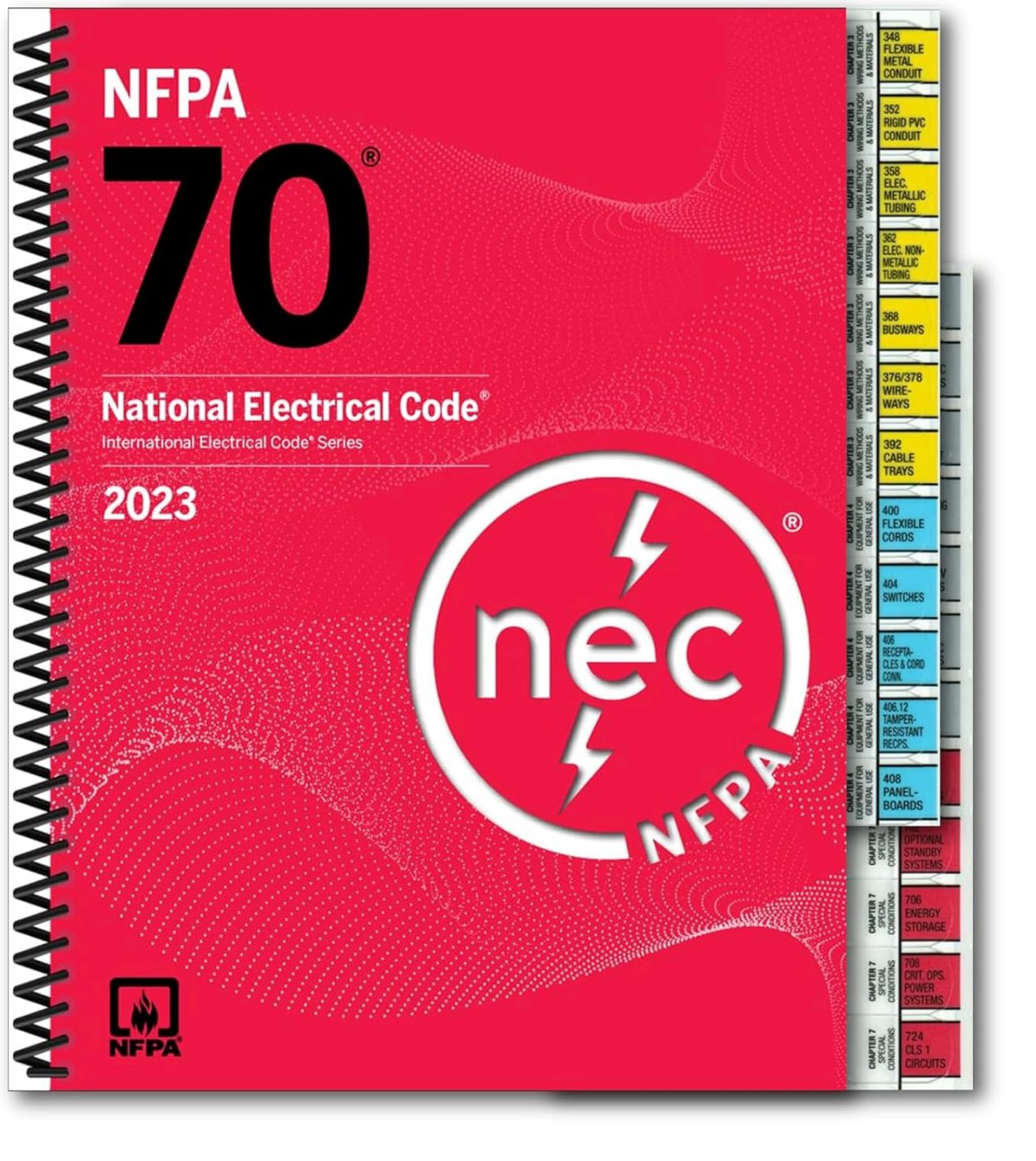 Nec 2023 National electrical code 2023 edition spiral bound with index Tab ISBN: 978-1455929375